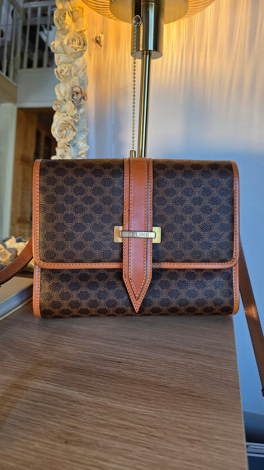 Celine Brown Macadam Shoulder Bag - 3416