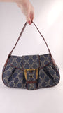 Celine Paris Macadam Denim Canvas Shoulder Bag - R0193