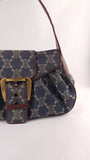 Celine Paris Macadam Denim Canvas Shoulder Bag - R0193