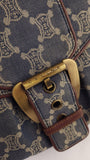 Celine Paris Macadam Denim Canvas Shoulder Bag - R0193