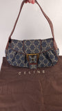 Celine Paris Macadam Denim Canvas Shoulder Bag - R0193
