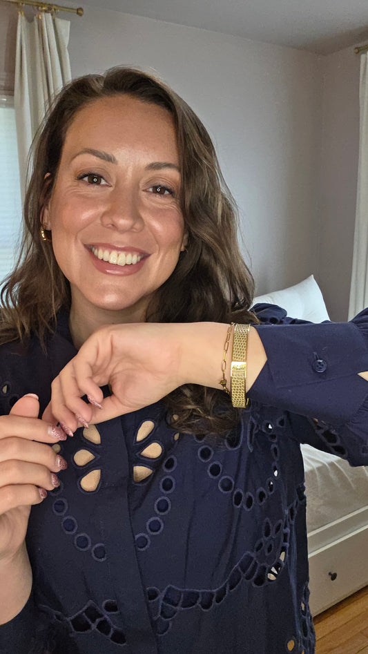 Hermes Gold Lizard Bangle  - G0377