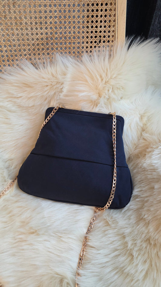 Fendi Navy Nylon Clutch Bag - G0337