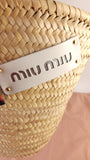 Miu Miu Beige Raffia Tote Bag - 3368