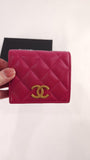 Chanel Pink Lambskin Compact Wallet - 3488