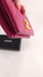 Chanel Pink Lambskin Compact Wallet - 3488