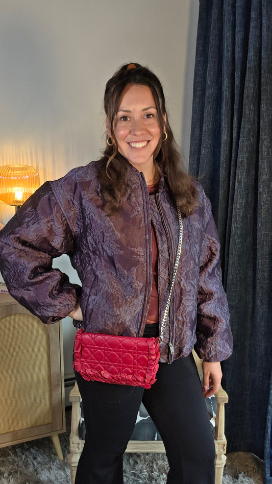 Dior Miss Caro Fuchsia Lambskin Wallet on Chain - G0393