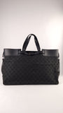 Gucci GG Black Canvas w/Leather Tote Bag - G0417