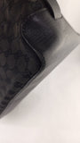 Gucci GG Black Canvas w/Leather Tote Bag - G0417