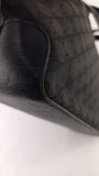 Gucci GG Black Canvas w/Leather Tote Bag - G0417