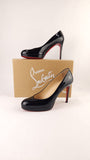 Christian Louboutin Black Patent Leather 4" Heels, Size 38 - G0415