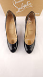 Christian Louboutin Black Patent Leather 4" Heels, Size 38 - G0415