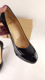 Christian Louboutin Black Patent Leather 4" Heels, Size 38 - G0415