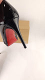 Christian Louboutin Black Patent Leather 4" Heels, Size 38 - G0415
