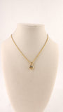 Nina Ricci Gold Tone Necklace w/ Tear Drop Charm - 3020