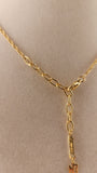 Nina Ricci Gold Tone Necklace w/ Tear Drop Charm - 3020