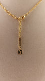 Nina Ricci Gold Tone Necklace w/ Tear Drop Charm - 3020