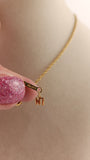 Nina Ricci Gold Tone Necklace w/ Tear Drop Charm - 3020