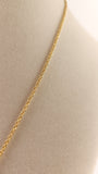 Nina Ricci Gold Tone Necklace w/ Rhinestone Circle Charm - 3021