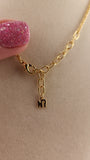 Nina Ricci Gold Tone Necklace w/ Rhinestone Circle Charm - 3021