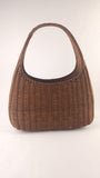 Salvatore Ferragamo Brown Rattan Shoulder Bag - 2977