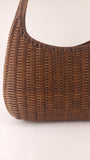 Salvatore Ferragamo Brown Rattan Shoulder Bag - 2977