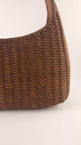 Salvatore Ferragamo Brown Rattan Shoulder Bag - 2977