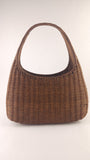 Salvatore Ferragamo Brown Rattan Shoulder Bag - 2977
