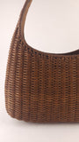 Salvatore Ferragamo Brown Rattan Shoulder Bag - 2977