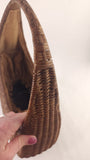 Salvatore Ferragamo Brown Rattan Shoulder Bag - 2977
