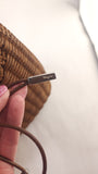 Salvatore Ferragamo Brown Rattan Shoulder Bag - 2977