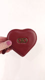 Salvatore Ferragamo Red Leather Heart Coin Purse - 3513