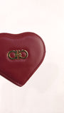 Salvatore Ferragamo Red Leather Heart Coin Purse - 3513