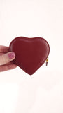 Salvatore Ferragamo Red Leather Heart Coin Purse - 3513