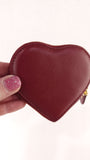 Salvatore Ferragamo Red Leather Heart Coin Purse - 3513
