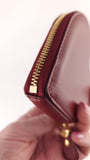 Salvatore Ferragamo Red Leather Heart Coin Purse - 3513