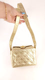 Chanel Matelasse Gold Lambskin Shoulder Bag - 3490