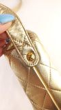 Chanel Matelasse Gold Lambskin Shoulder Bag - 3490