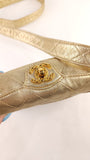 Chanel Matelasse Gold Lambskin Shoulder Bag - 3490