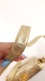 Chanel Matelasse Gold Lambskin Shoulder Bag - 3490