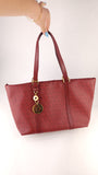 Fendi Zucchino Red Canvas Tote - 3524
