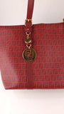 Fendi Zucchino Red Canvas Tote - 3524