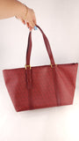Fendi Zucchino Red Canvas Tote - 3524