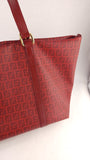 Fendi Zucchino Red Canvas Tote - 3524