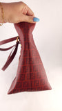 Fendi Zucchino Red Canvas Tote - 3524