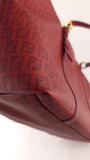 Fendi Zucchino Red Canvas Tote - 3524