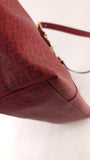 Fendi Zucchino Red Canvas Tote - 3524