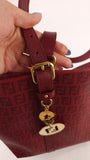 Fendi Zucchino Red Canvas Tote - 3524