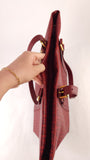 Fendi Zucchino Red Canvas Tote - 3524