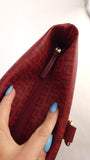 Fendi Zucchino Red Canvas Tote - 3524